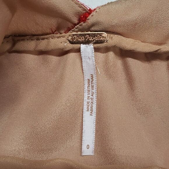 Free People Night Shimmer Mini Dress Sequined Red Womens Size 0 Holiday Glam - Picture 6 of 14